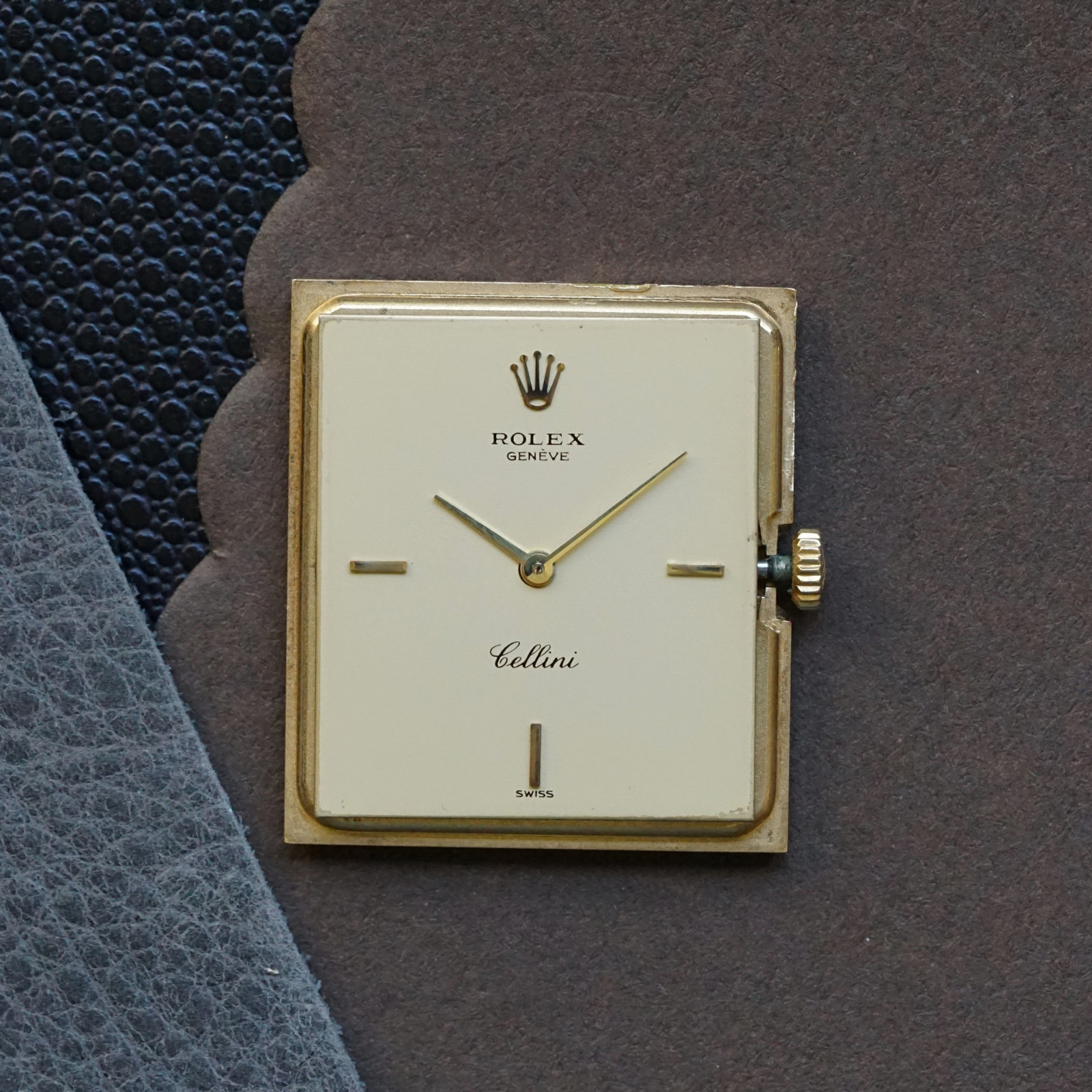 Rolex Cellini Ref. 4127 Hobnail 18k White Gold Manual Wind 1976