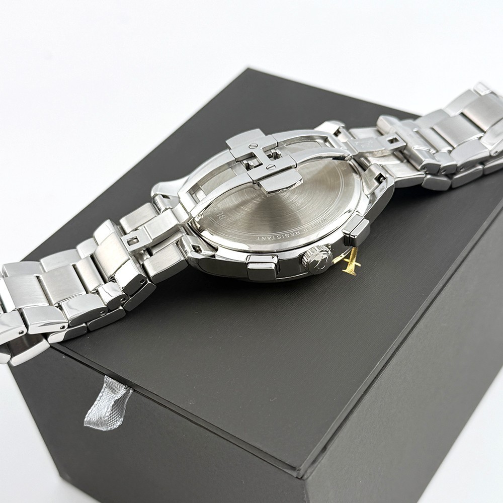 Men’s Bulova 96B288 Classic Wilton Quartz Stainless Black Dial Watch 46.5mm
