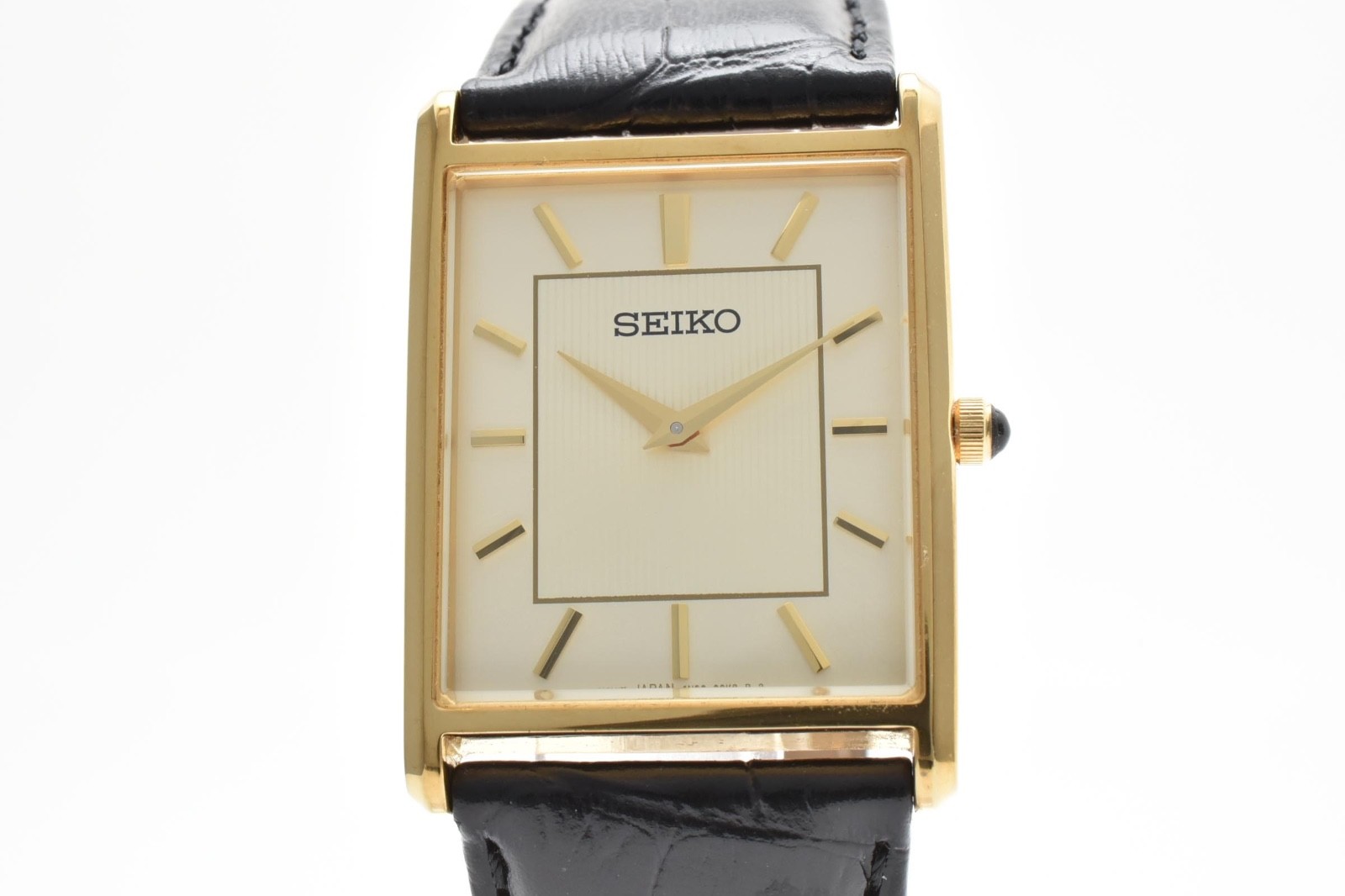 [NEAR MINT] SEIKO Essentials Tank Men’s Silver Dial 4N30-00G0 Quartz Japan