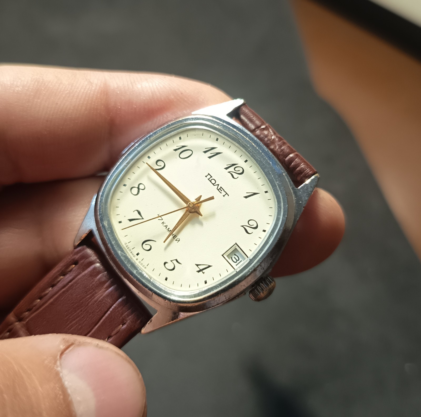 Vintage Men’s watch Poljot 17 jewels mechanical Soviet USSR
