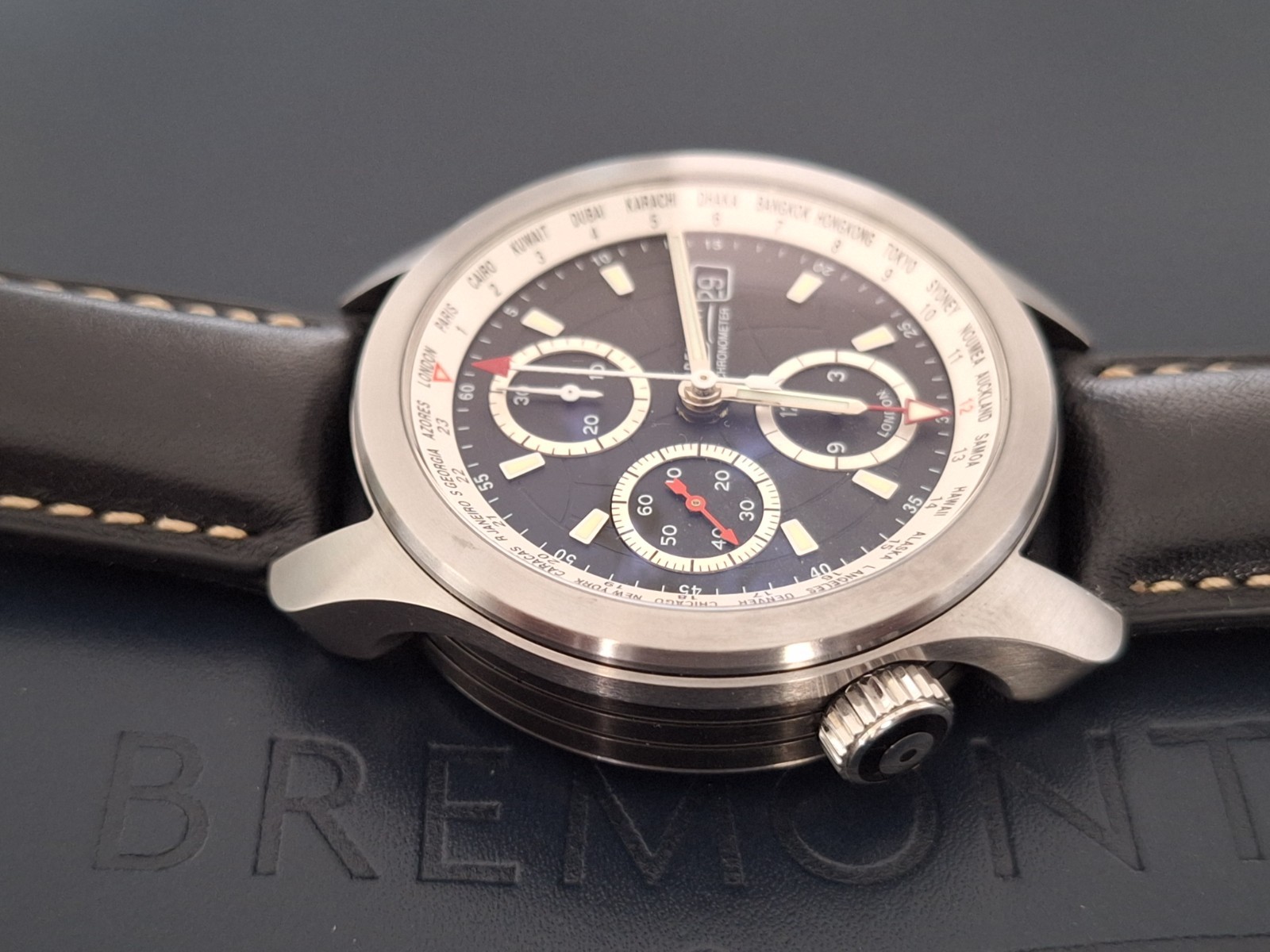 Bremont ALT1 World-Time Black Dial Chronograph Watch ALT1-WT-BK-R-S
