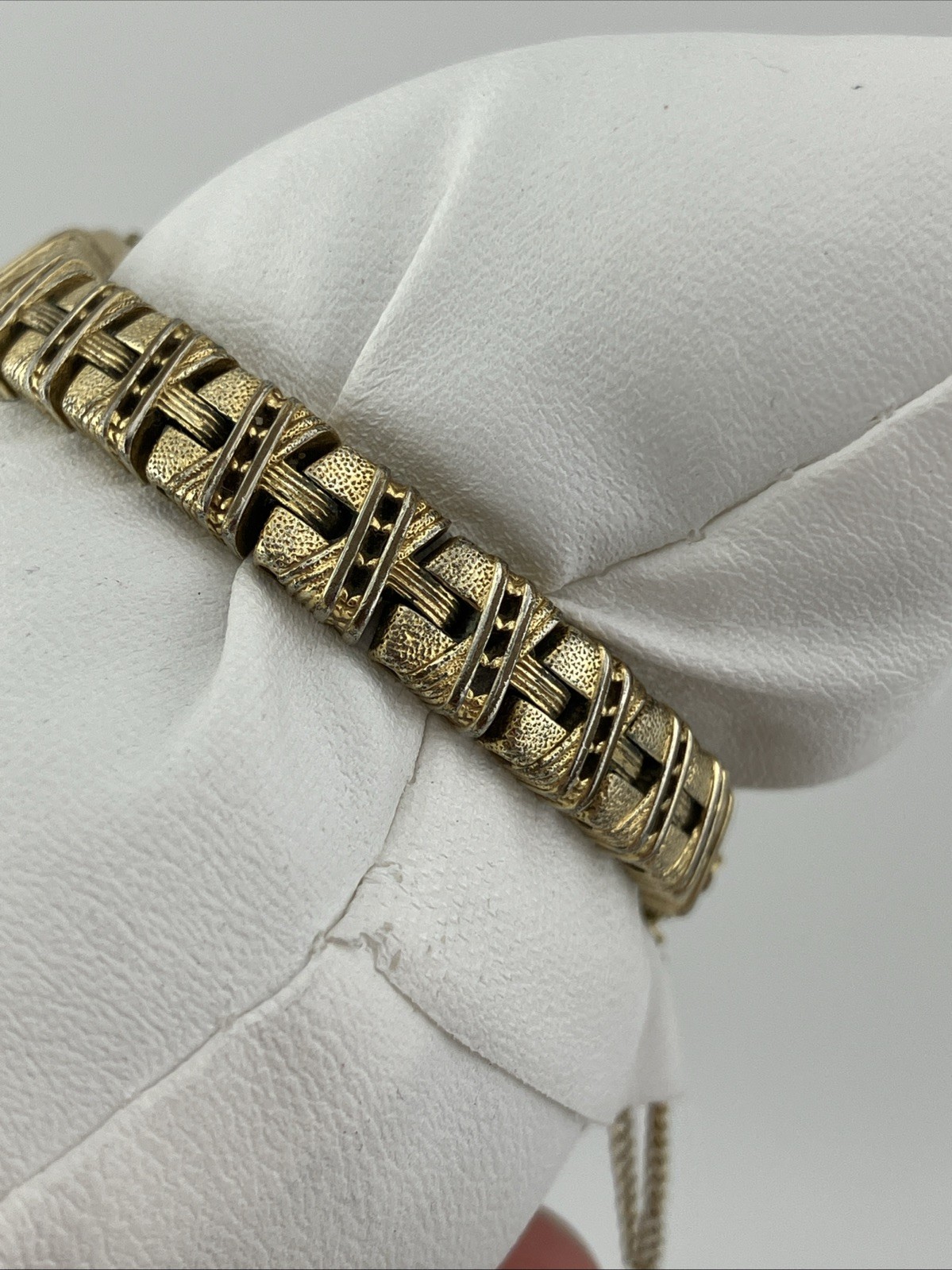 Vtg Seiko Ladies 20mm Watch Gold Tone Dark Brown Dial 6″ 1400-6960 -RUNS