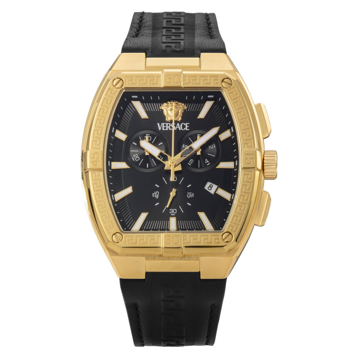 [B1Y] VERSACE Watch Chronograph Men’s Black Gold VESP00324 Sporty Chrono [m4z]