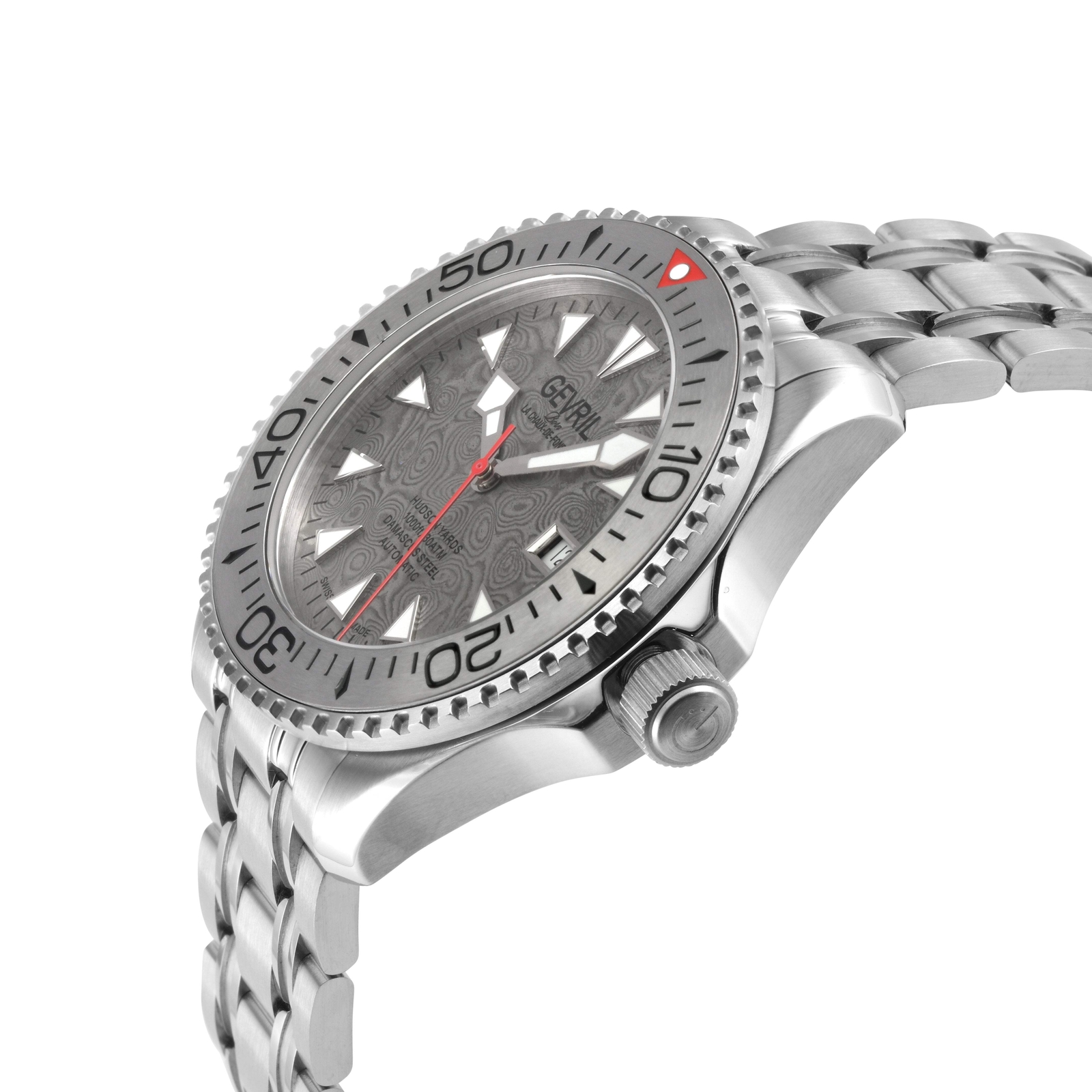 Gevril Hudson Yards -Damascus Stainless Steel 43mm Swiss Automatic Wristwatch 48