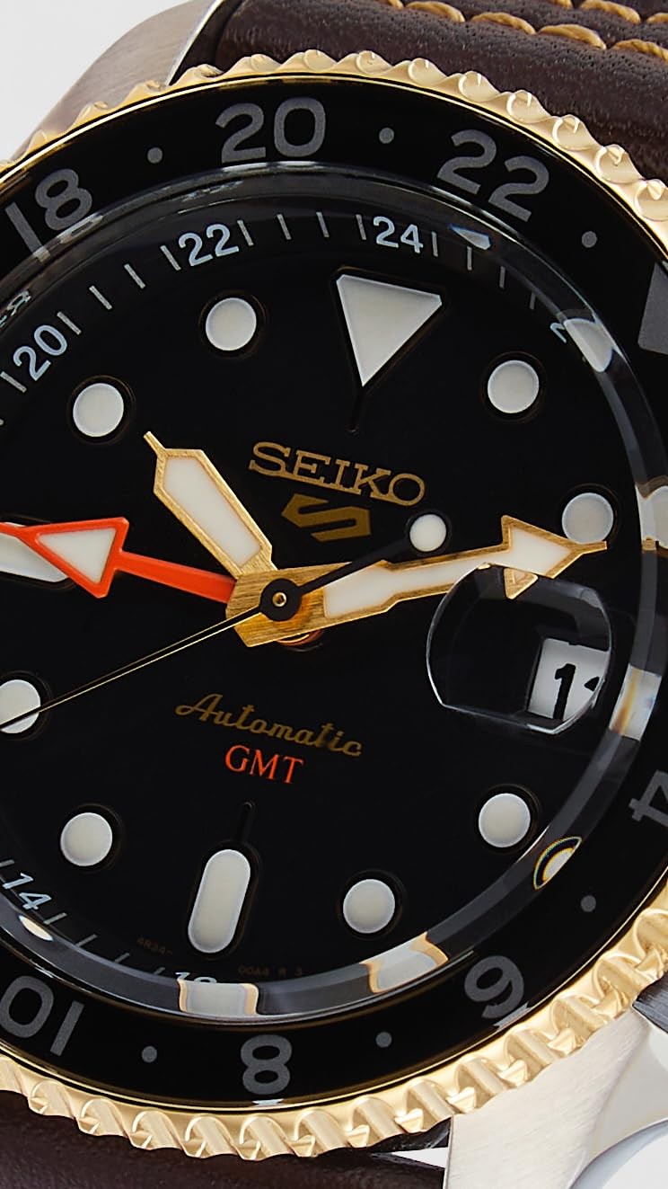 Seiko Men’s 5 Sports SKX GMT Automatic Black Dial Watch – SSK036K1 NEW