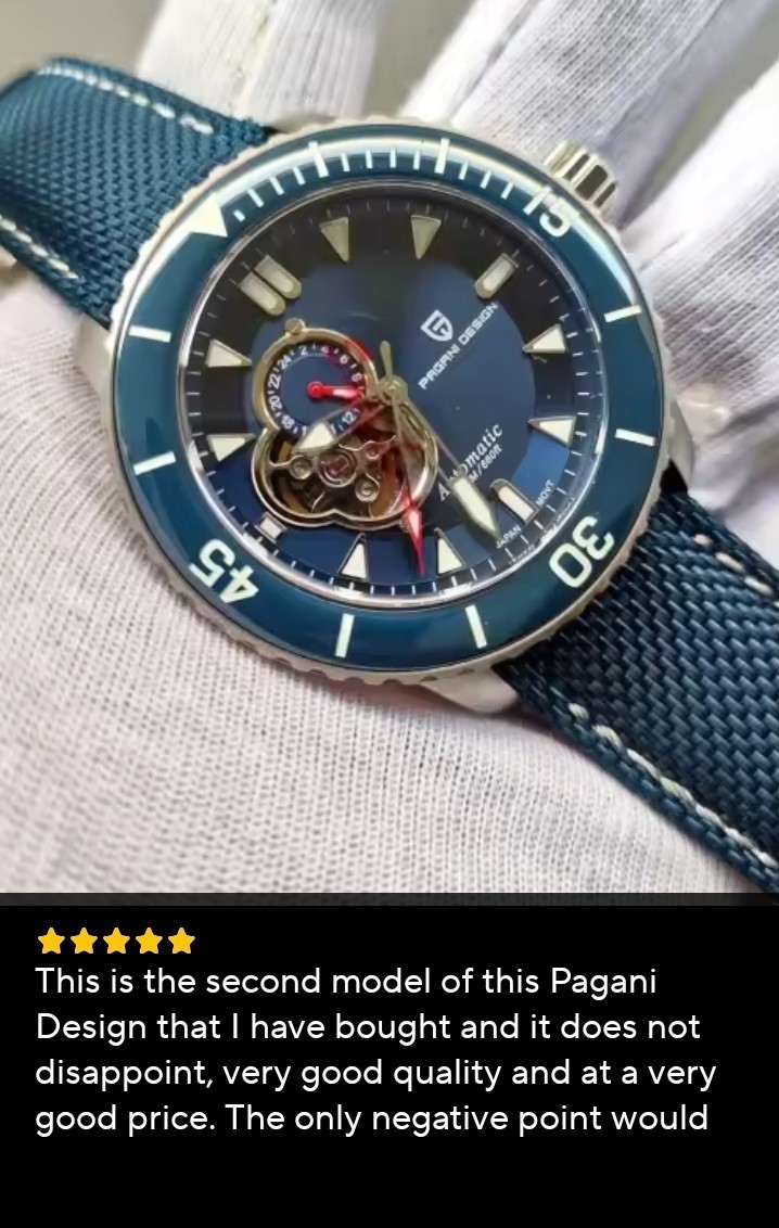 Pagani Design pd-1674 Men’s Automatic Dive Watch Sapphire NH39A 200M Luminous