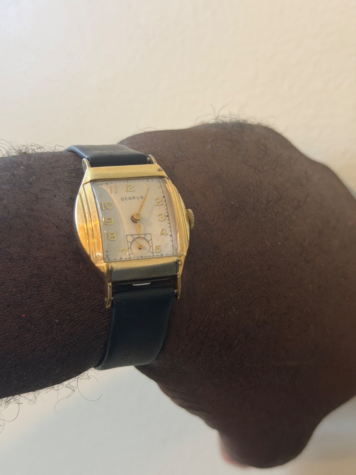 Vintage Benrus Art Deco Tank 10k RGP GOLD PLATED Watch Stepped Case ART DECO