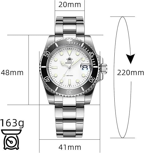 41MM ADDIESDIVE Quartz Men’s Watch Diver 200M Waterproof Stainless Luminous NEW