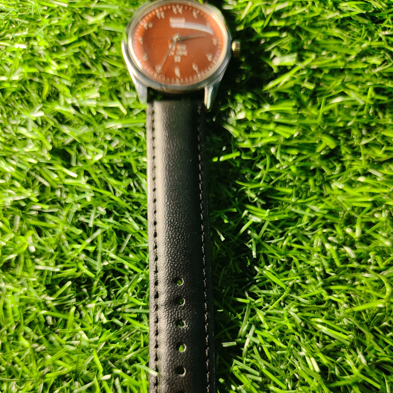 Vintage HMT Janata Mechanical Hand-Winding Watch – Brown Dial Devanagari Numeral