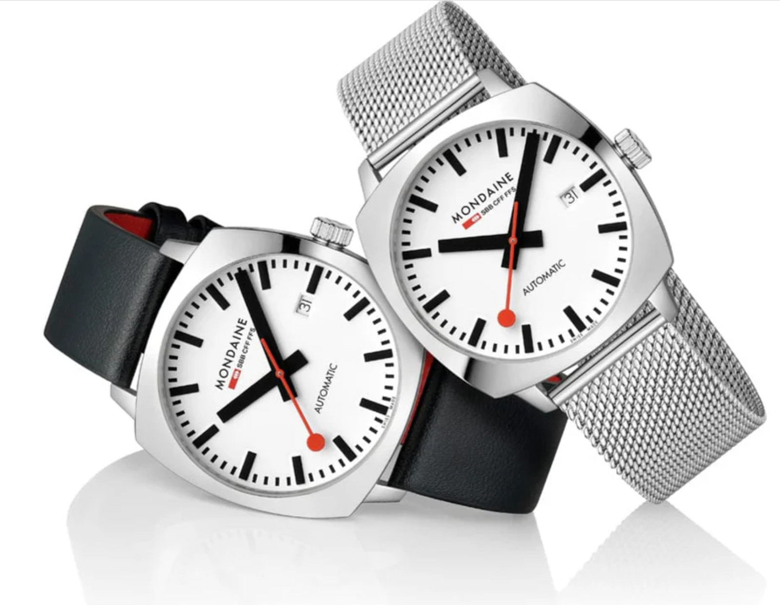 Mondaine MSL.3961B.SM Mens Swiss Watch Cushion Automatic 39mm Sapphire Crystal