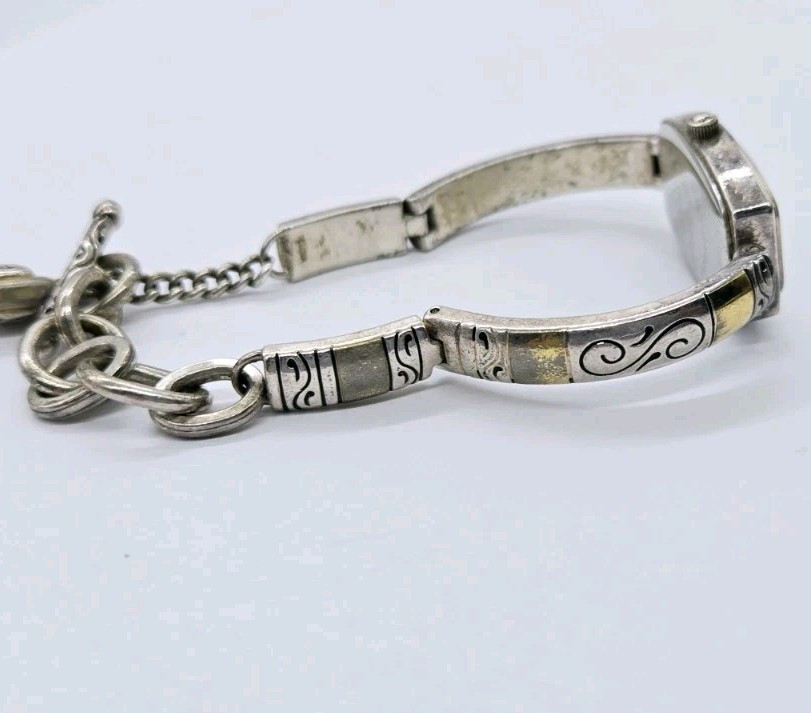 Brighton Watch Venezia Two tone New Battery Bracelet Band 8.5 in Toggle