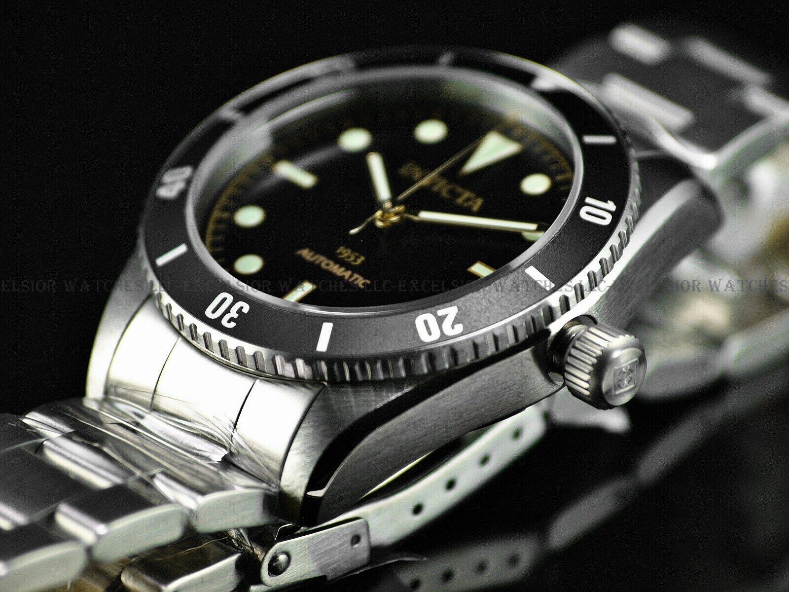 RARE NEW INVICTA 1953 PRO DIVER MEN’S NH35 AUTOMATIC 40MM BLACK DIAL SS WATCH