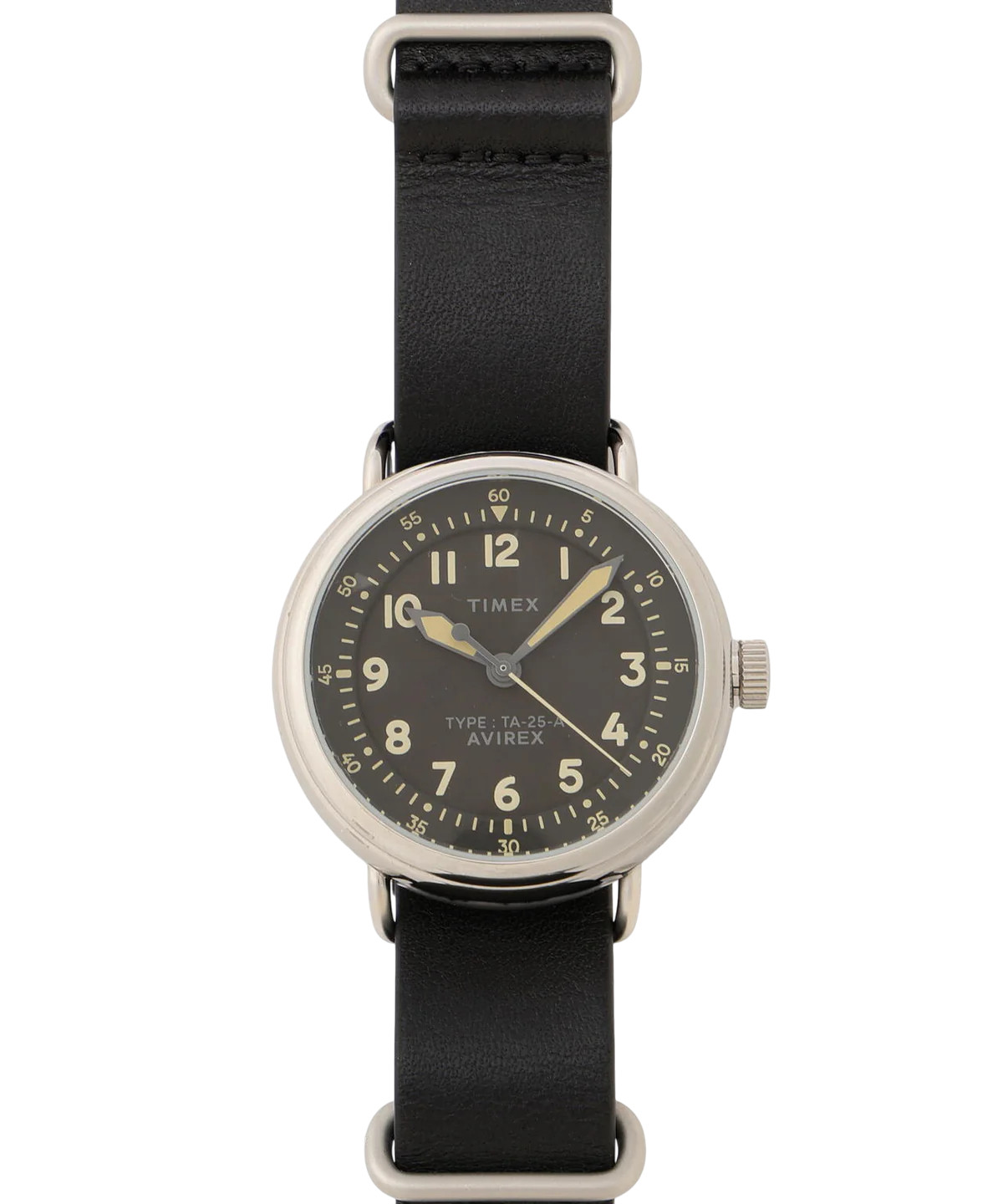 AVIREX TIMEX TYPE-25A 38mm Black Watch Polish MIDGET Reissue AVIREX 50th Anniv.