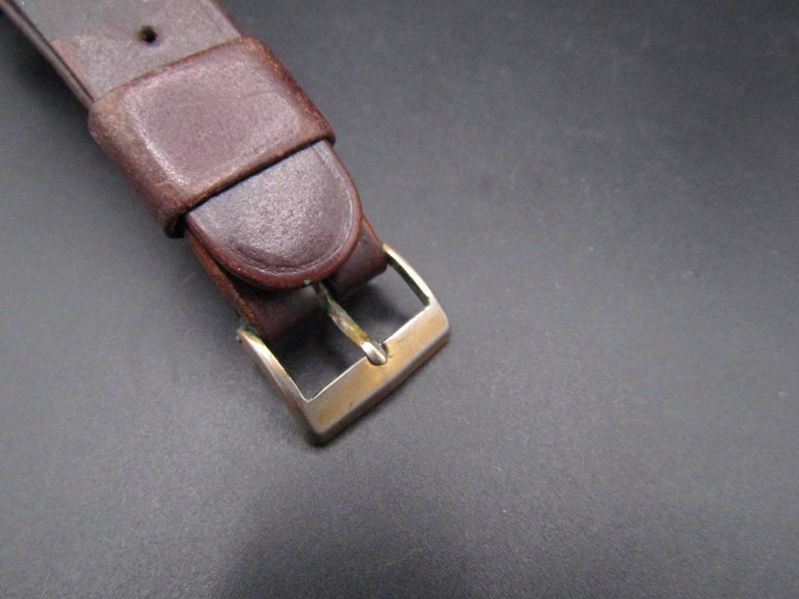 Vintage Rare Kreisler Shell Cordavan Leather Dark Brown Watch Band Strap 17mm