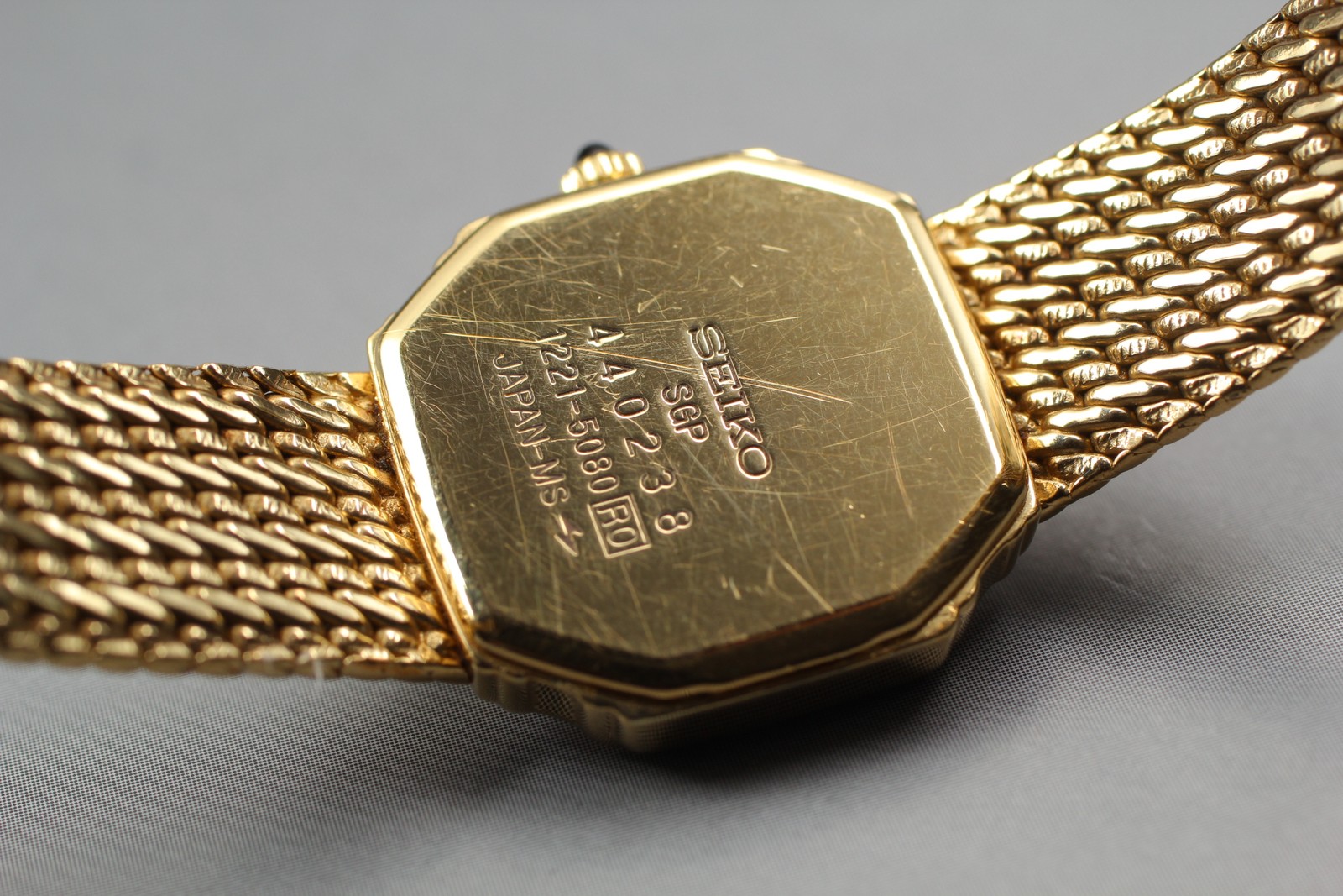 [Near MINT] SEIKO Exceline 1221-5080 SGP Gold Dial Quartz Women’s Watch JAPAN