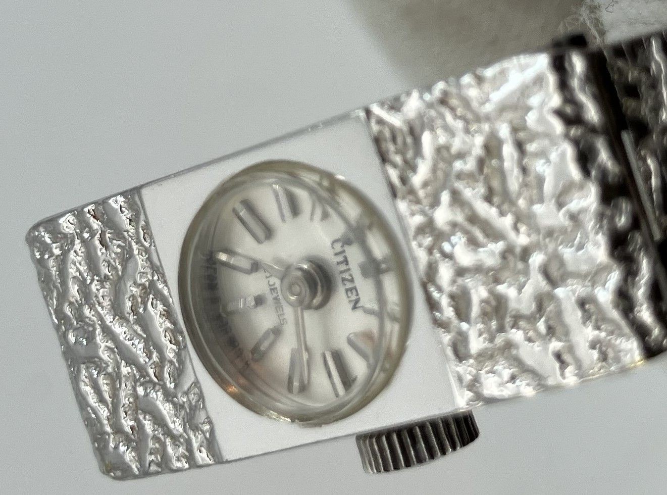 Citizen 21 Jewels Manual Wind Vintage Watch Silver Case Width 12mm Wrist Size 15
