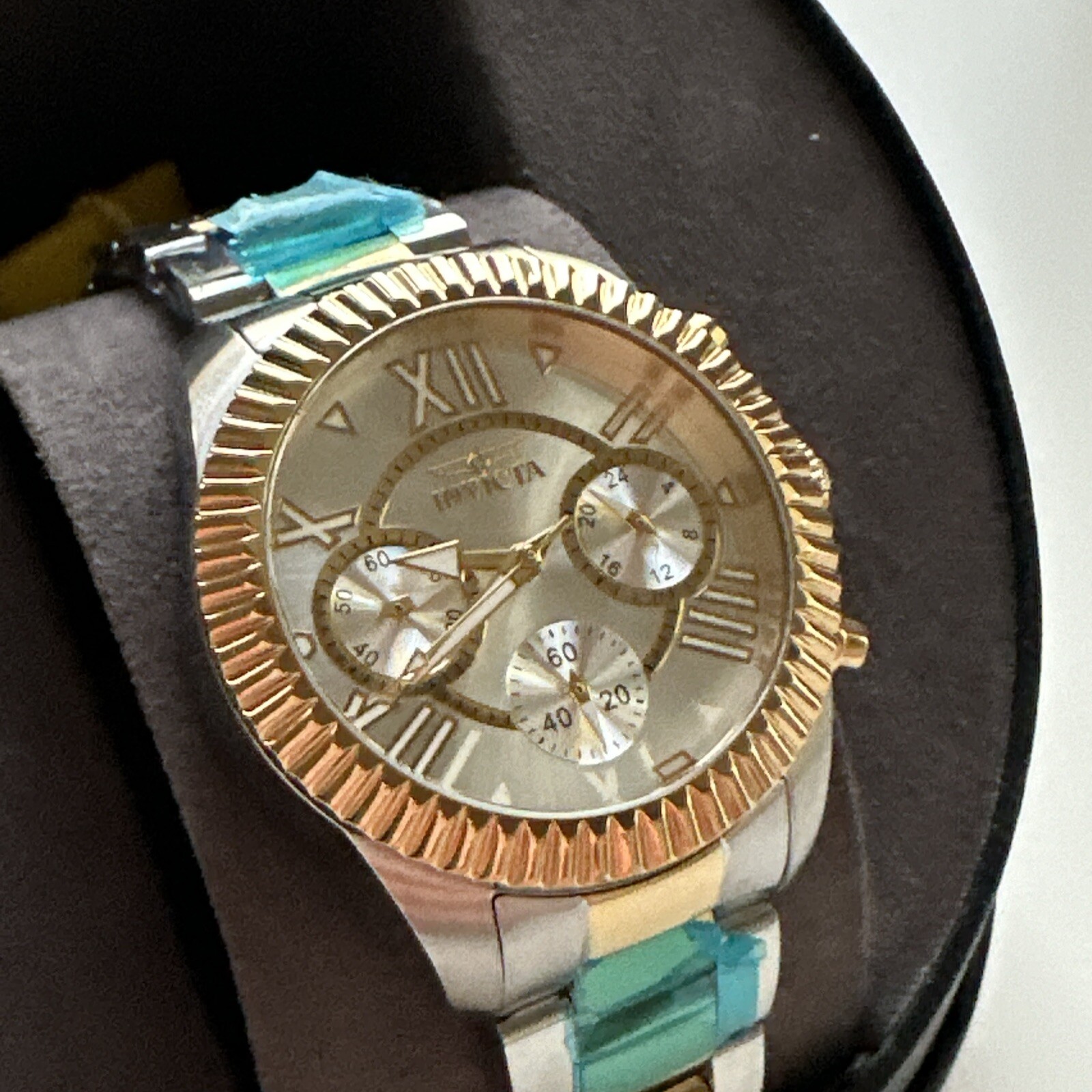 INVICTA Gold Tone Stainless Quartz Chronograph Watch 21425