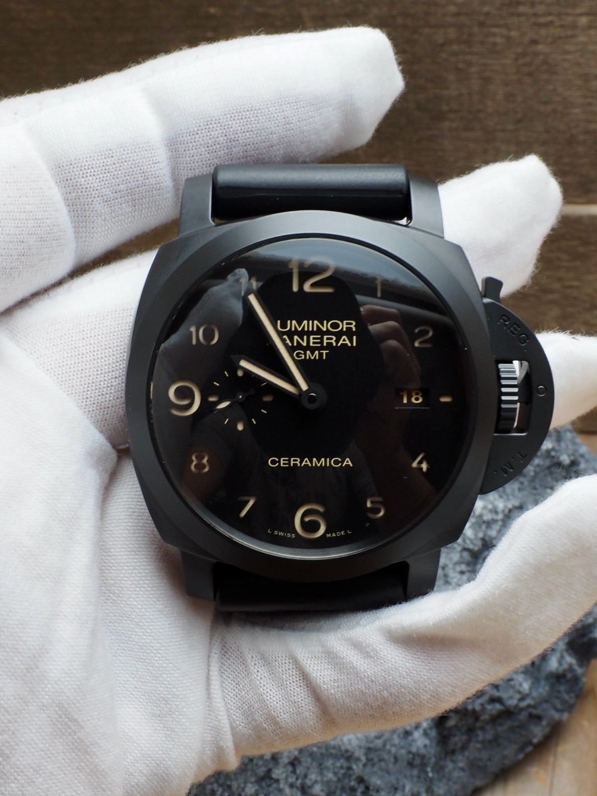 Panerai Luminor 44 Ceramic Ceramica Auto PAM00441 “T” Full Set 2 Straps! CRAZY!