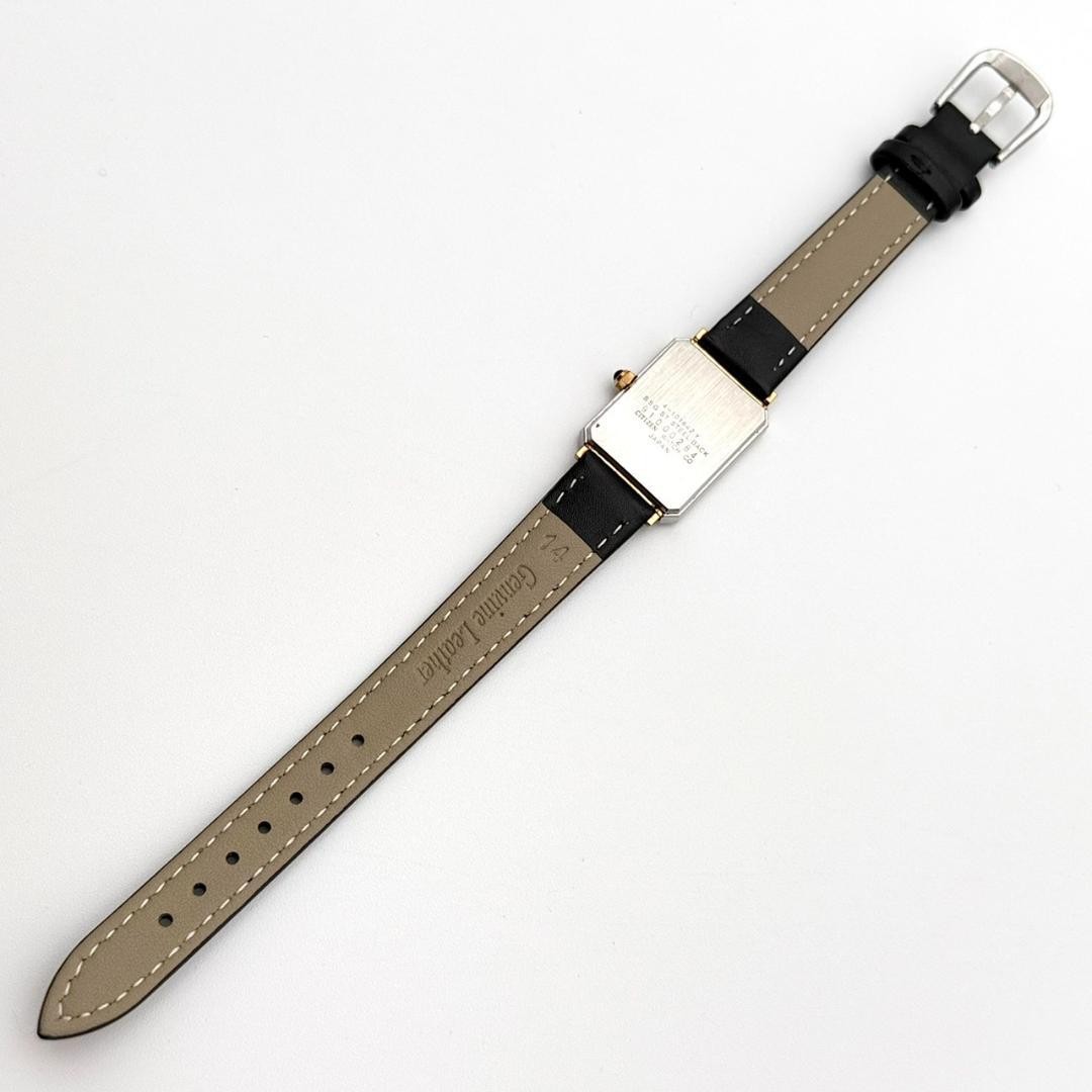 Citizen EXCEED, new battery, new strap, rectangular, genuine leather, women’