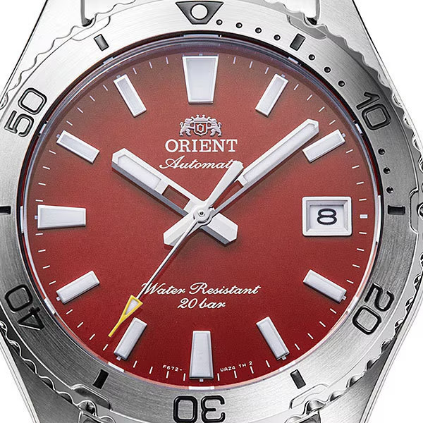 Orient RN-AC0Q09R Sports Mako 40 Automatic Men’s Diver Watch StainlessSteel Red