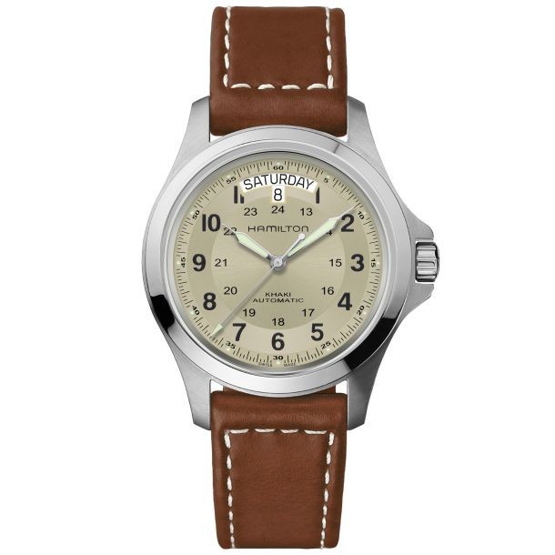 New Hamilton Khaki Field King Auto Beige Dial 40 MM Watch H64455523