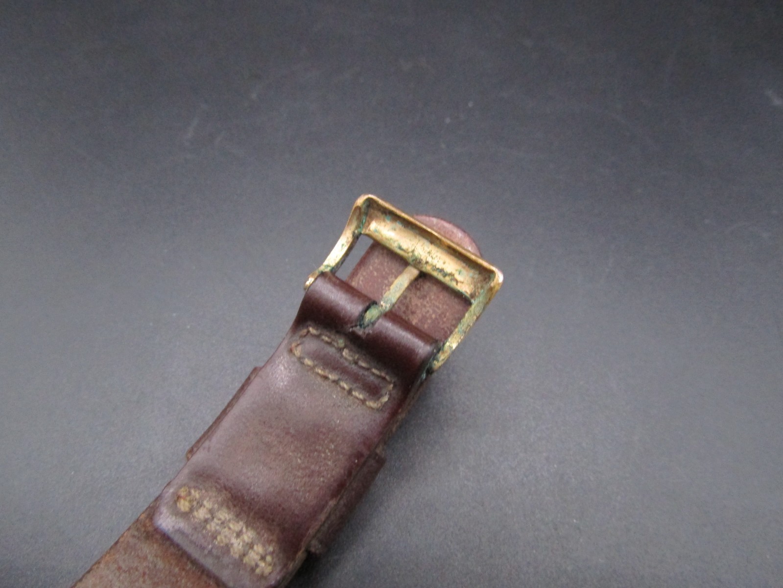 Vintage Rare Kreisler Shell Cordavan Leather Dark Brown Watch Band Strap 17mm