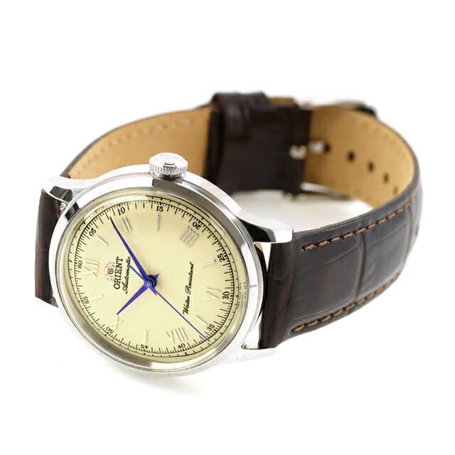 ORIENT RN-BB0003Y Bambino 38mm Ivory Roman No Date Automatic Leather Watch