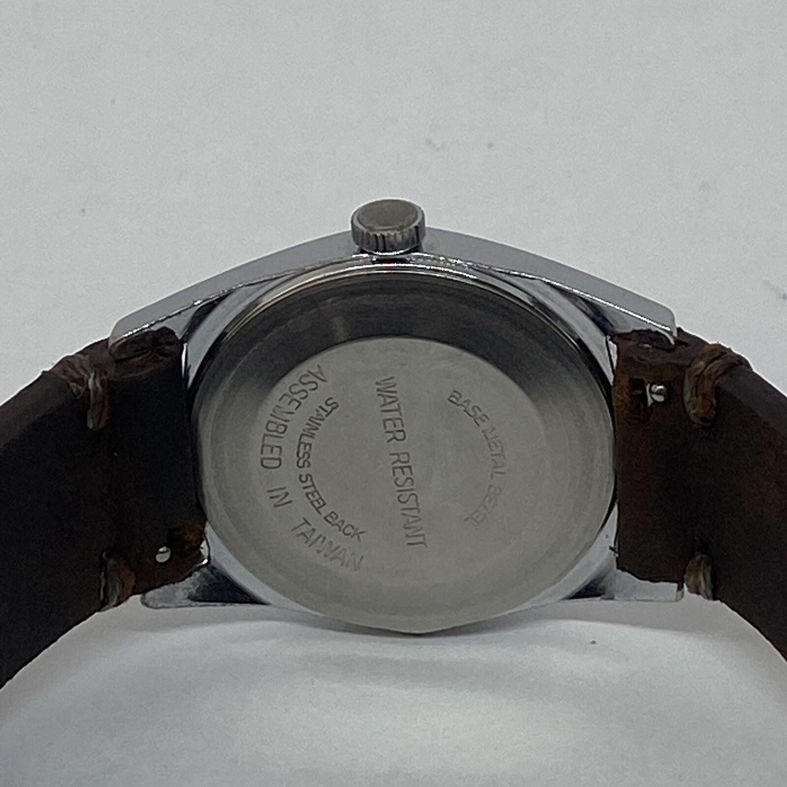 Timex Marlin Watch Mechanical England Blue Dial Rare Day Running W/ Leather Band