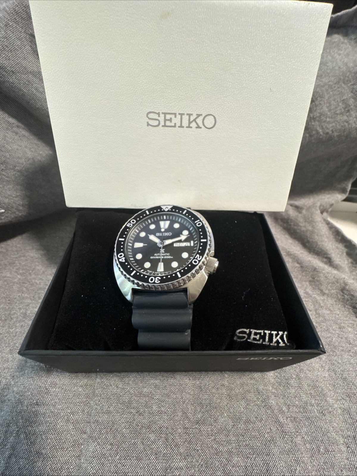 Seiko Prospex Turtle SRPE93 Automatic 45mm Case Men’s Black Rubber Watch Band