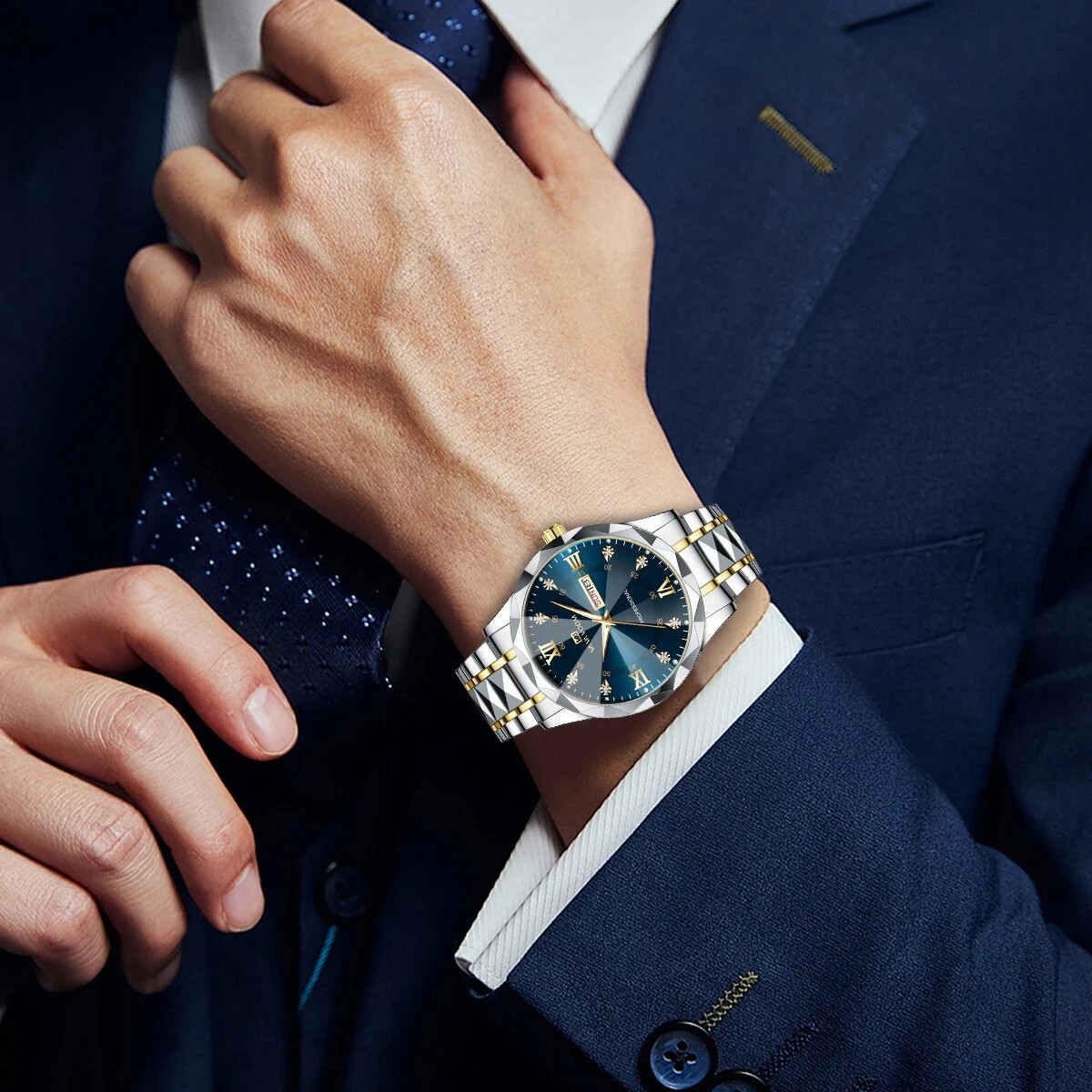 Men’s Watch Relojes De Hombre Stainless Steel Quartz Luminous Classic Watches