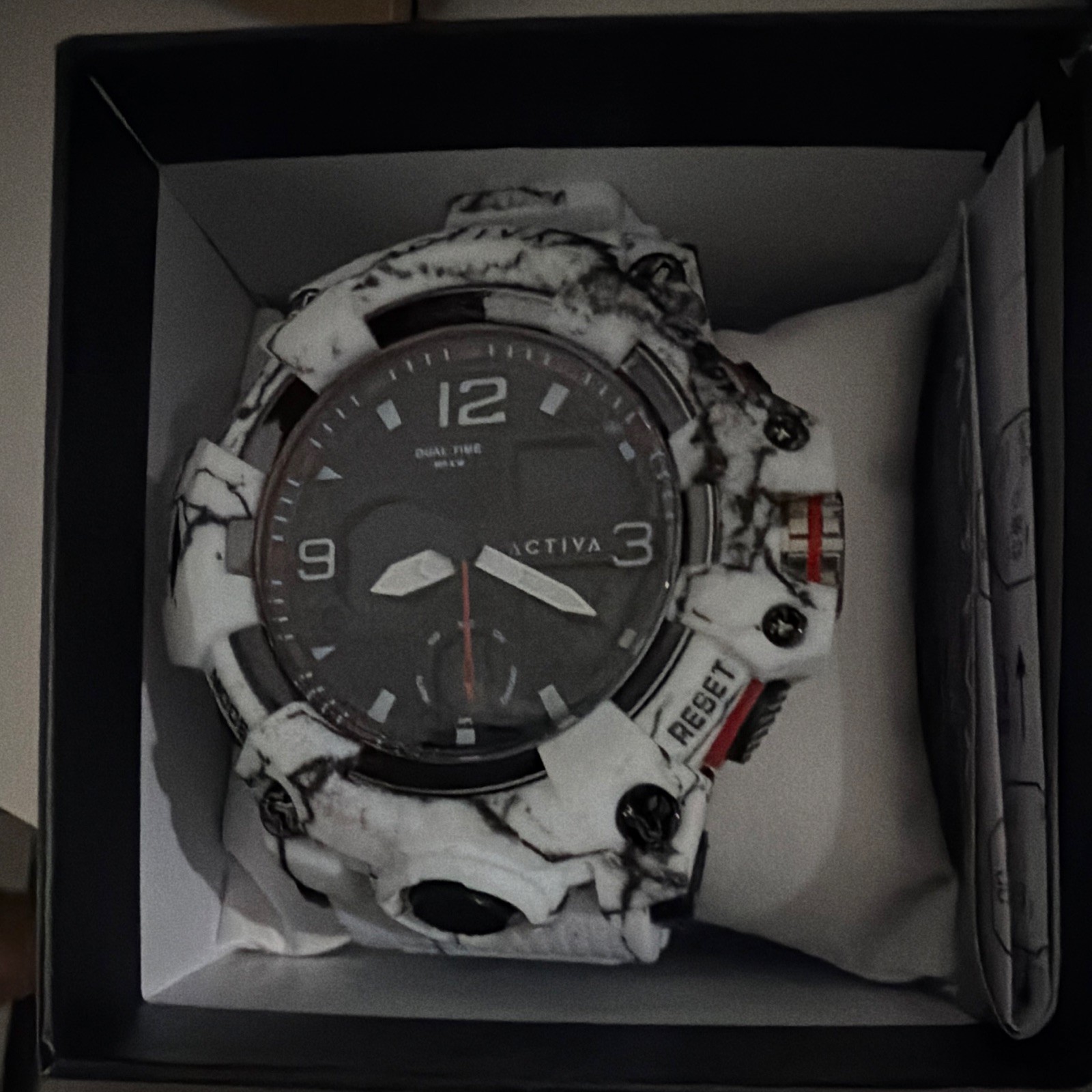Activa Decus X Invicta Digital Men’s Watch – 49mm. Camouflage. white