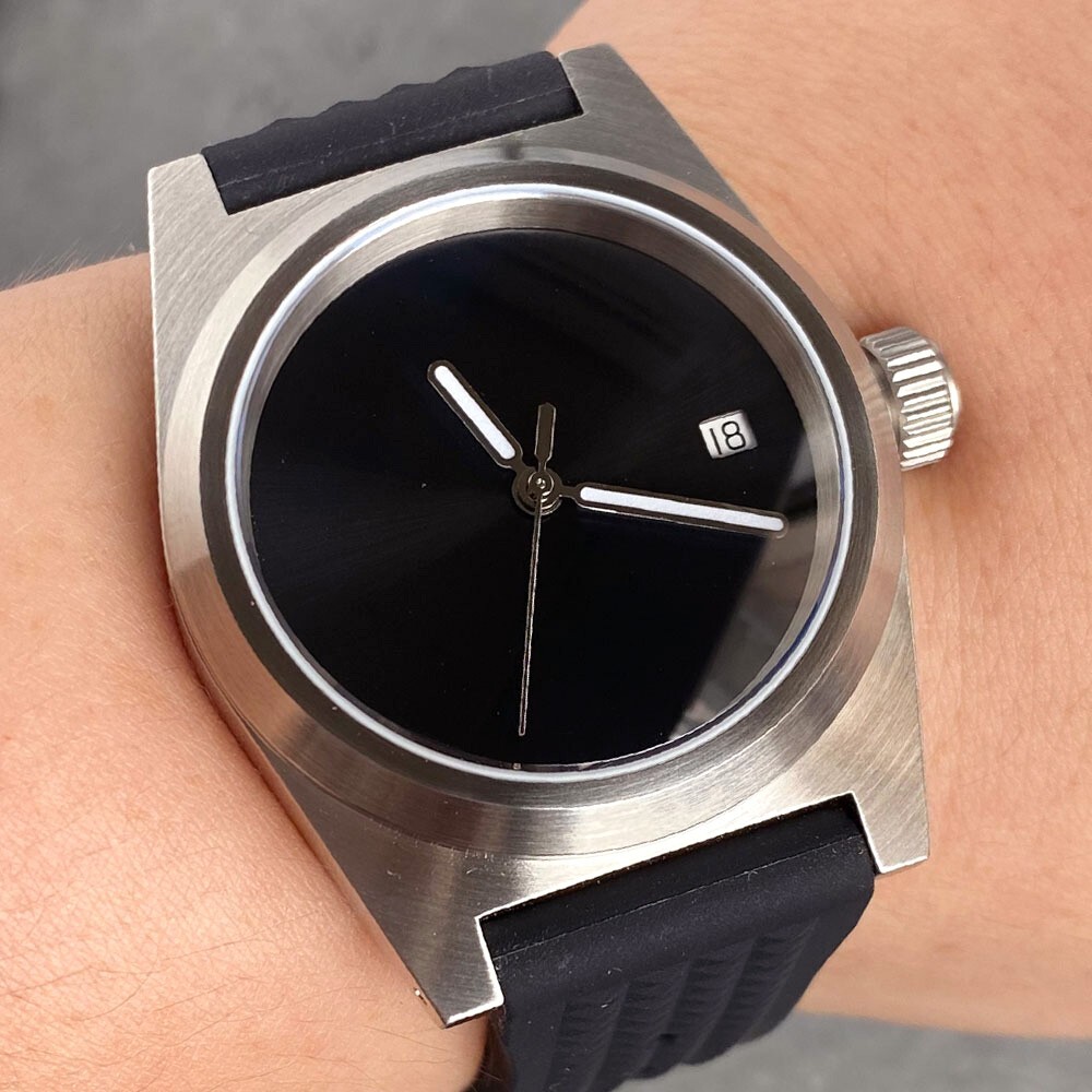 Retro Sapphire Glass 38mm 20ATM No Marks Black Dial NH35A PT5000 Men Watches