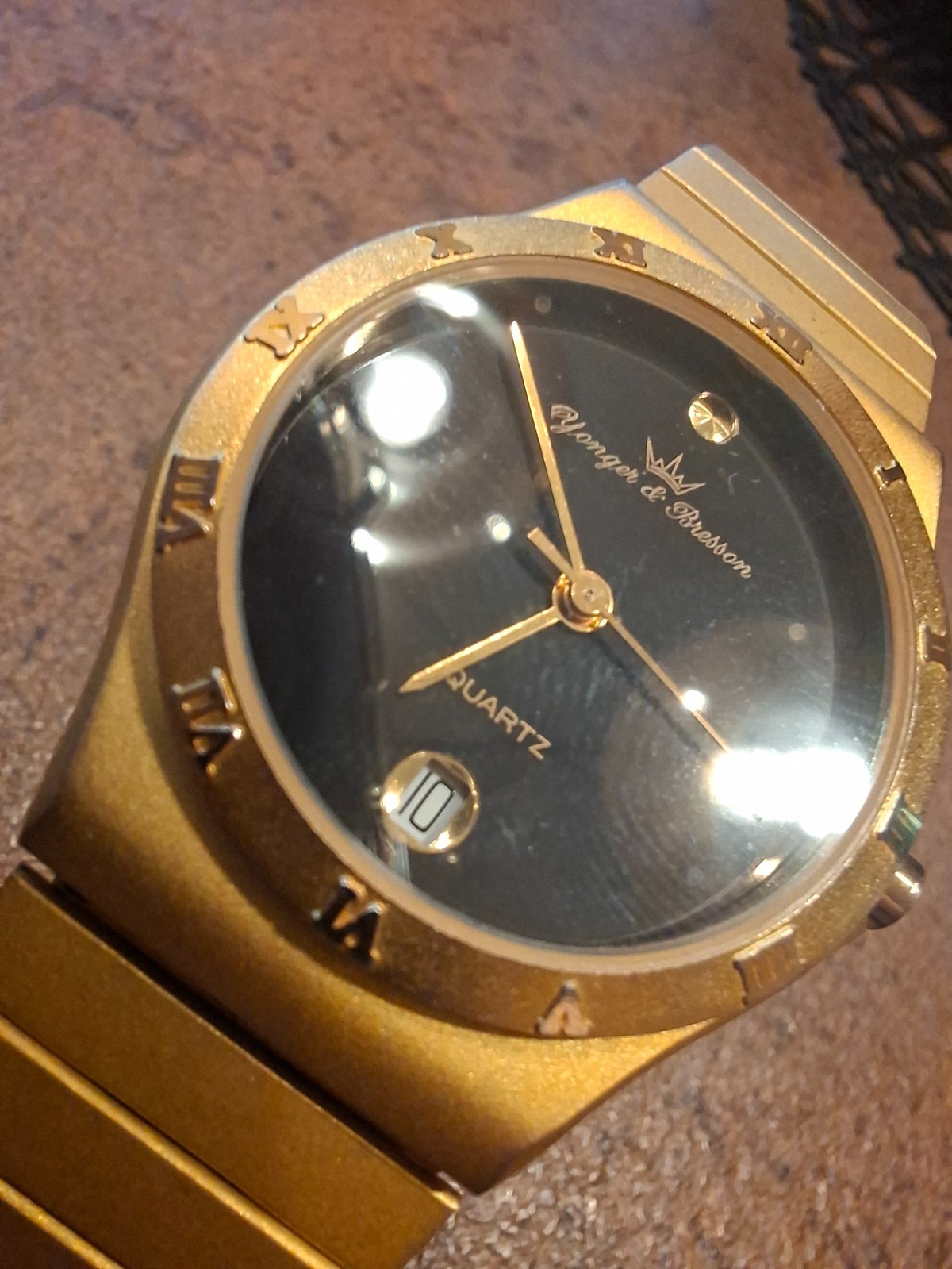 Younger & Bresson Gold-tone Quartz Watch