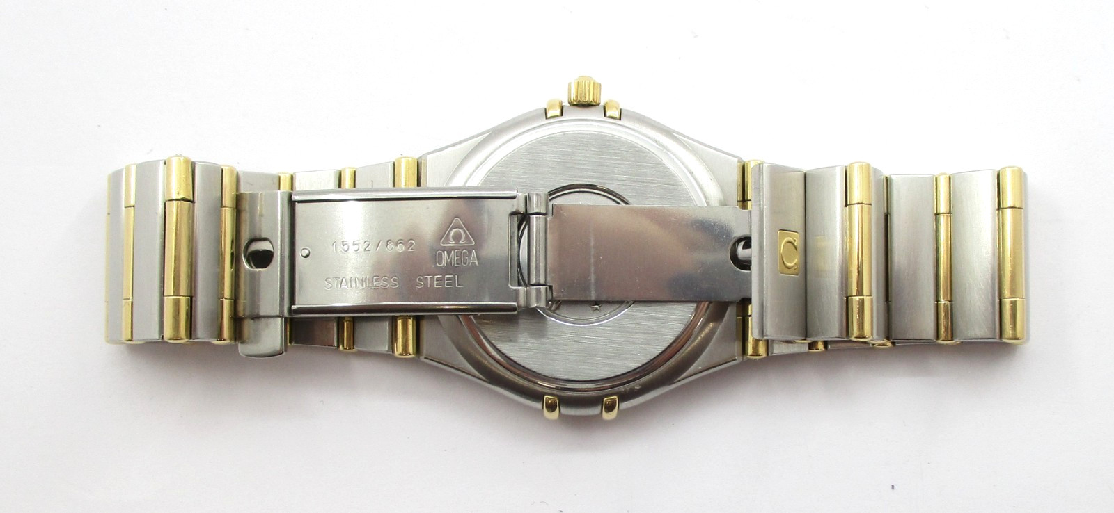 1995 Vintage Omega Constellation Stainless and 18K Gold Swiss Quartz Wristwatch