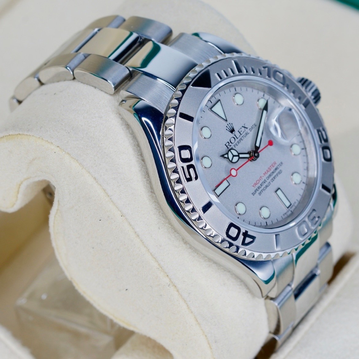 Rolex 16622 Yacht-Master 40 PLATINUM Grey Dial Stainless Steel 40mm
