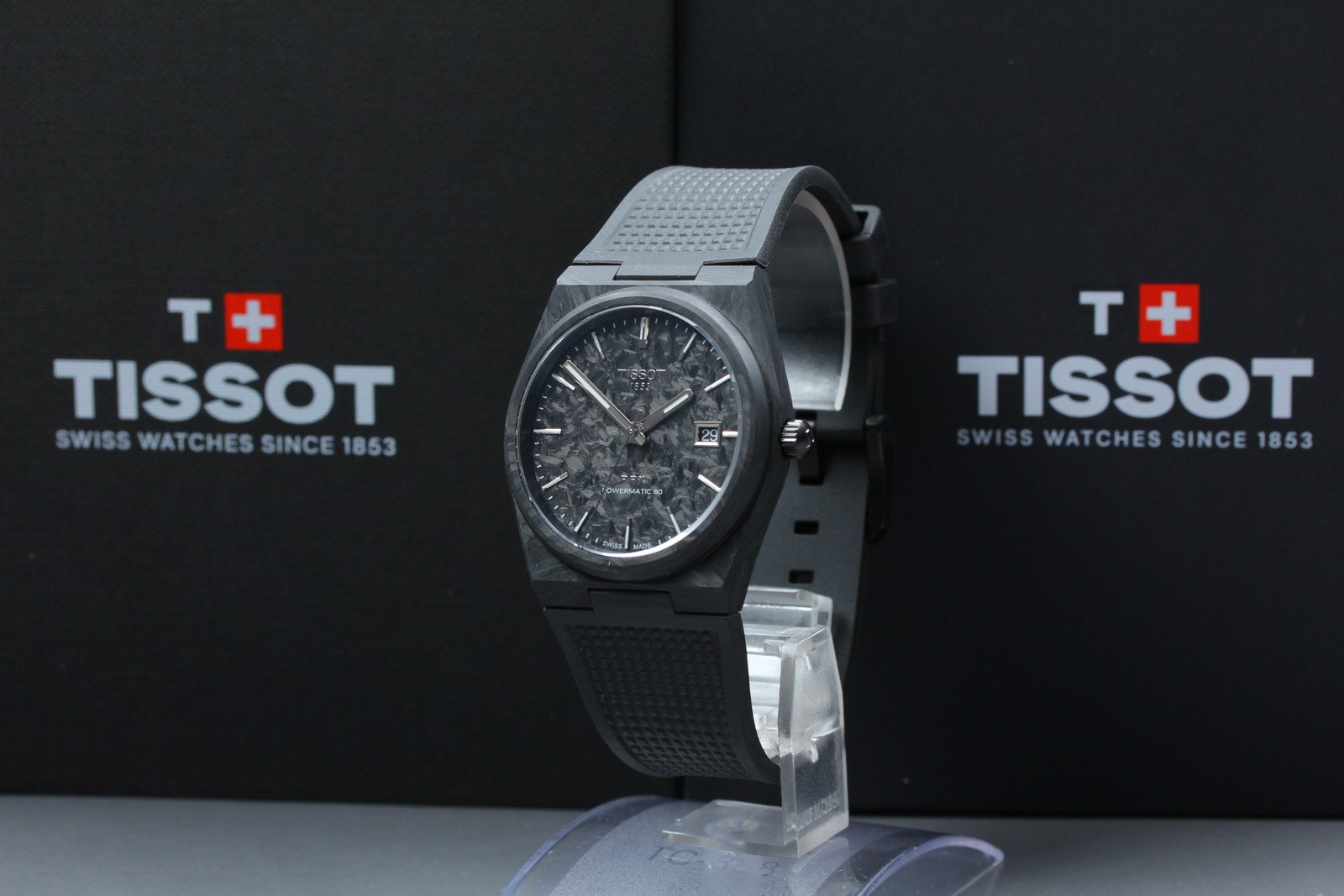 [w/Box, Paper] Tissot PRX Powermatic 80 T137907A Carbon Date AT Swiss Made Watch