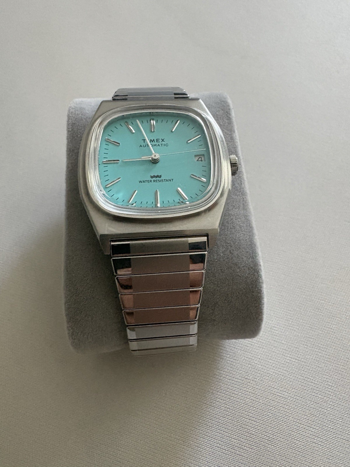 Timex E-line Automatic Watch. Watch Dial Color, Tiffany Blue.