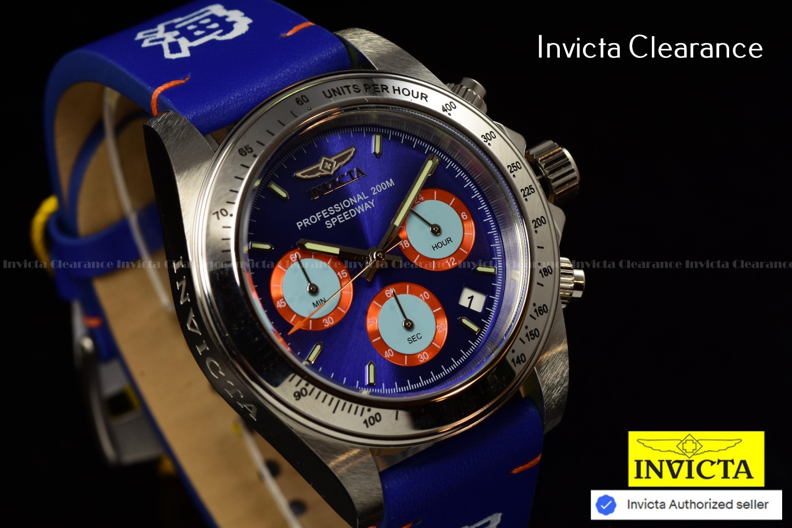 Invicta Mens Speedway FORCES OF NATURE ‘OCEAN’ 40mm Chronograph Blue Tone Watch
