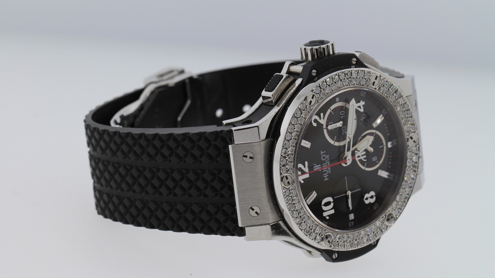 Hublot Big Bang 301.SX.130.RX 44mm Custom Bezel Black Rubber Chrono Men’s Watch