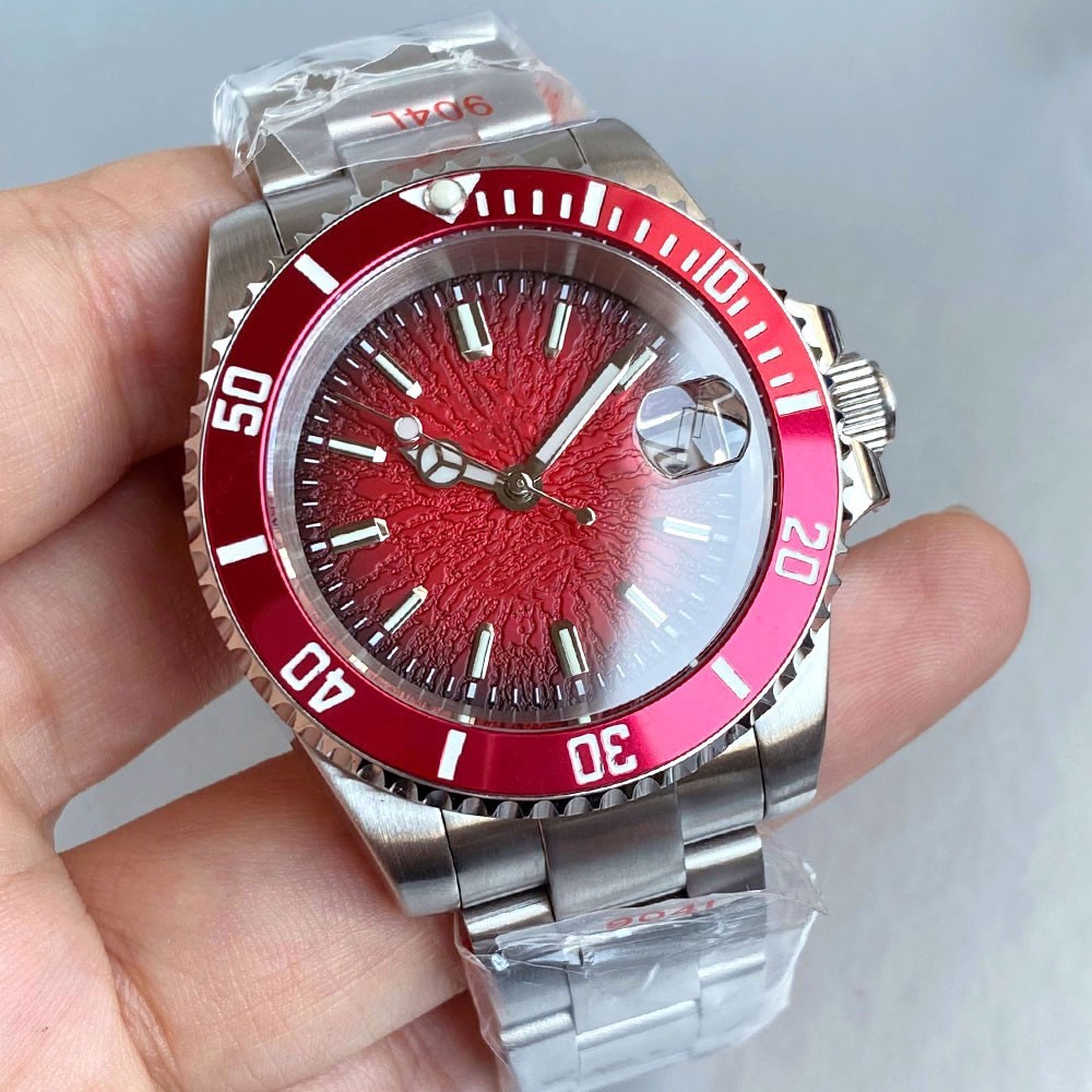 40mm Tandorio Red Blue Purple Dial sapphire glass NH35A Automatic mens Watch