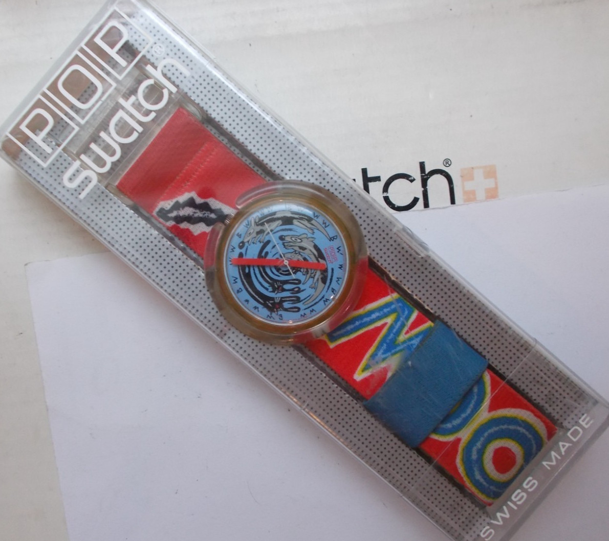 POP SWATCH ” MEEEOOW ” ’92 EXCELLENT – BOX WOW VERY RARE L@@K VINTAGE