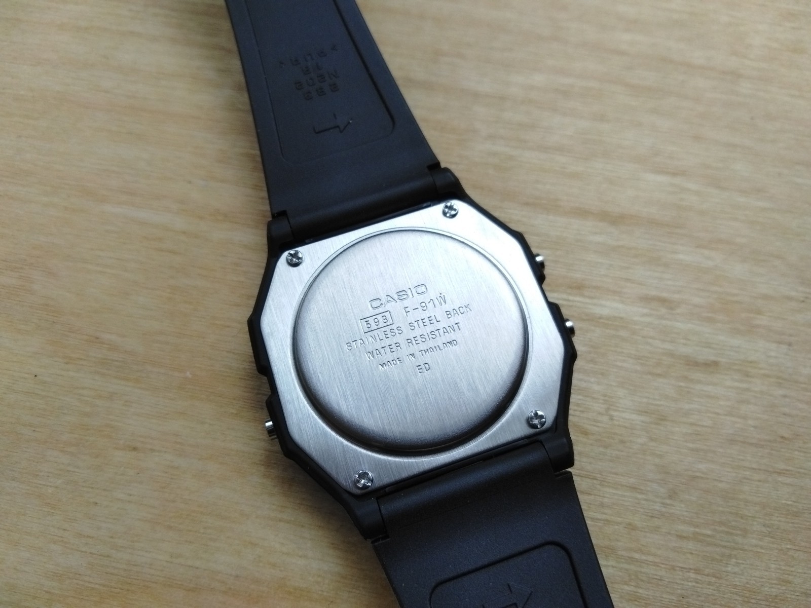 Casio Standard Digital Black Resin Band Watch F91W-3D F-91W-3D