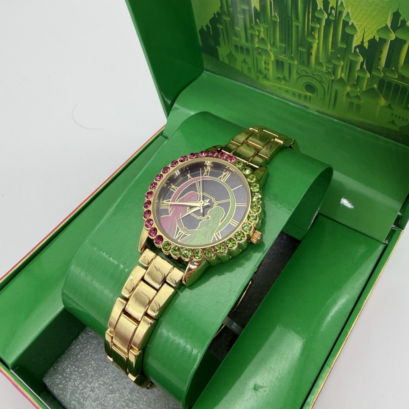 Wicked Movie Emerald City Wrist Watch Universal Studios Wizard of Oz Bling