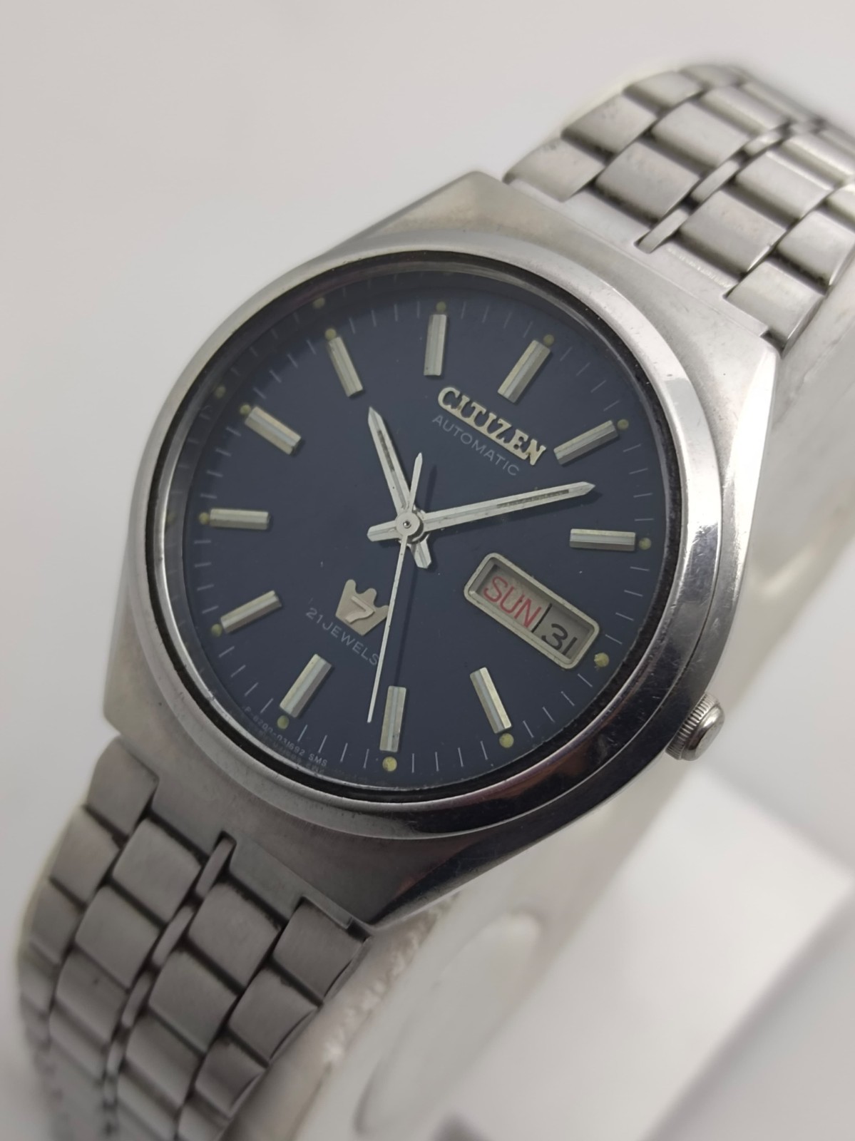 Lot of 2 Citizen Vintage Automatic Day/Date Men’s ss Japan Made Wrist Watches