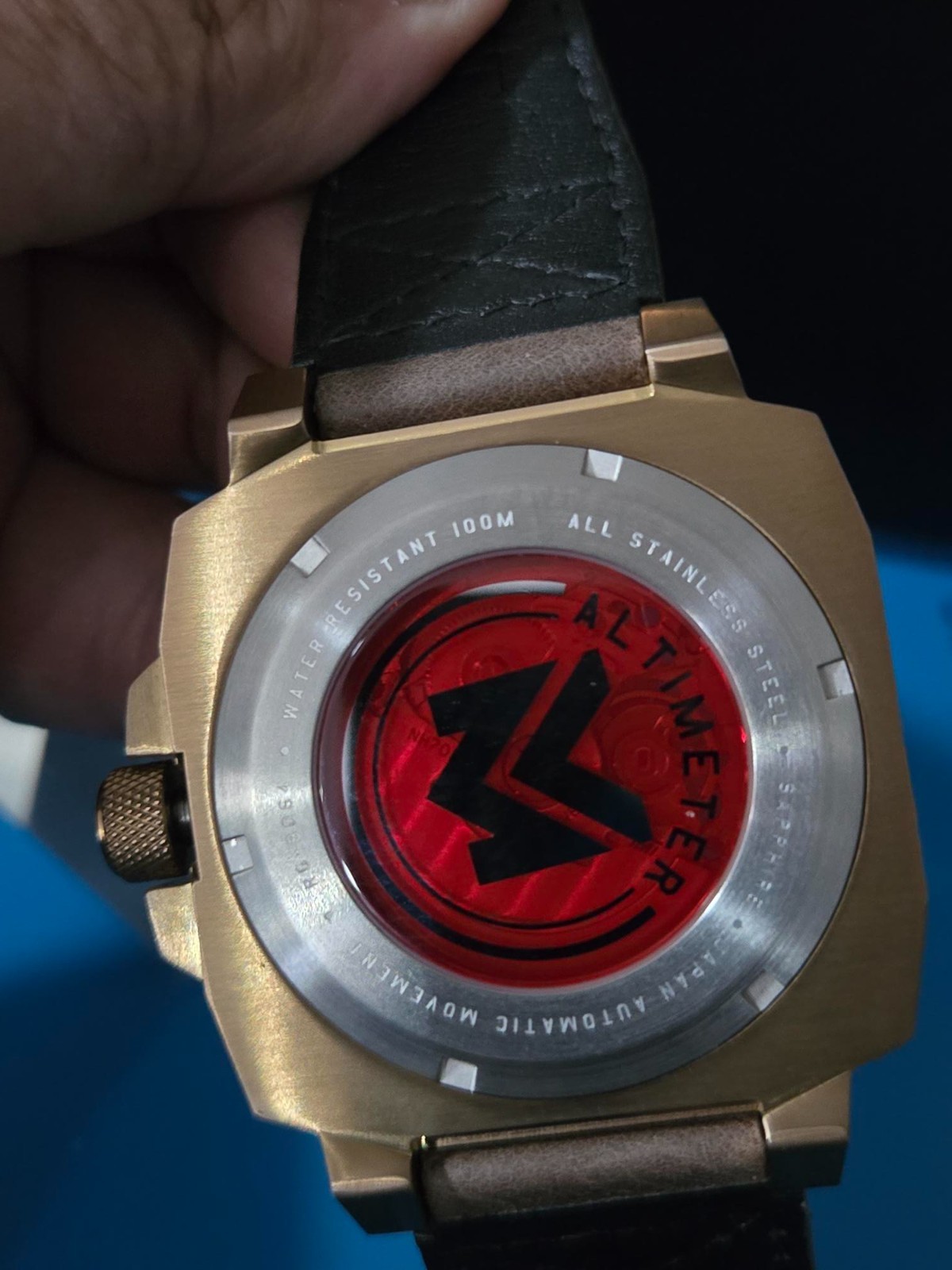 RGMT ALTIMETER AUTOMATIC SKELETON KHAKI BROWN WR10ATM RG8084