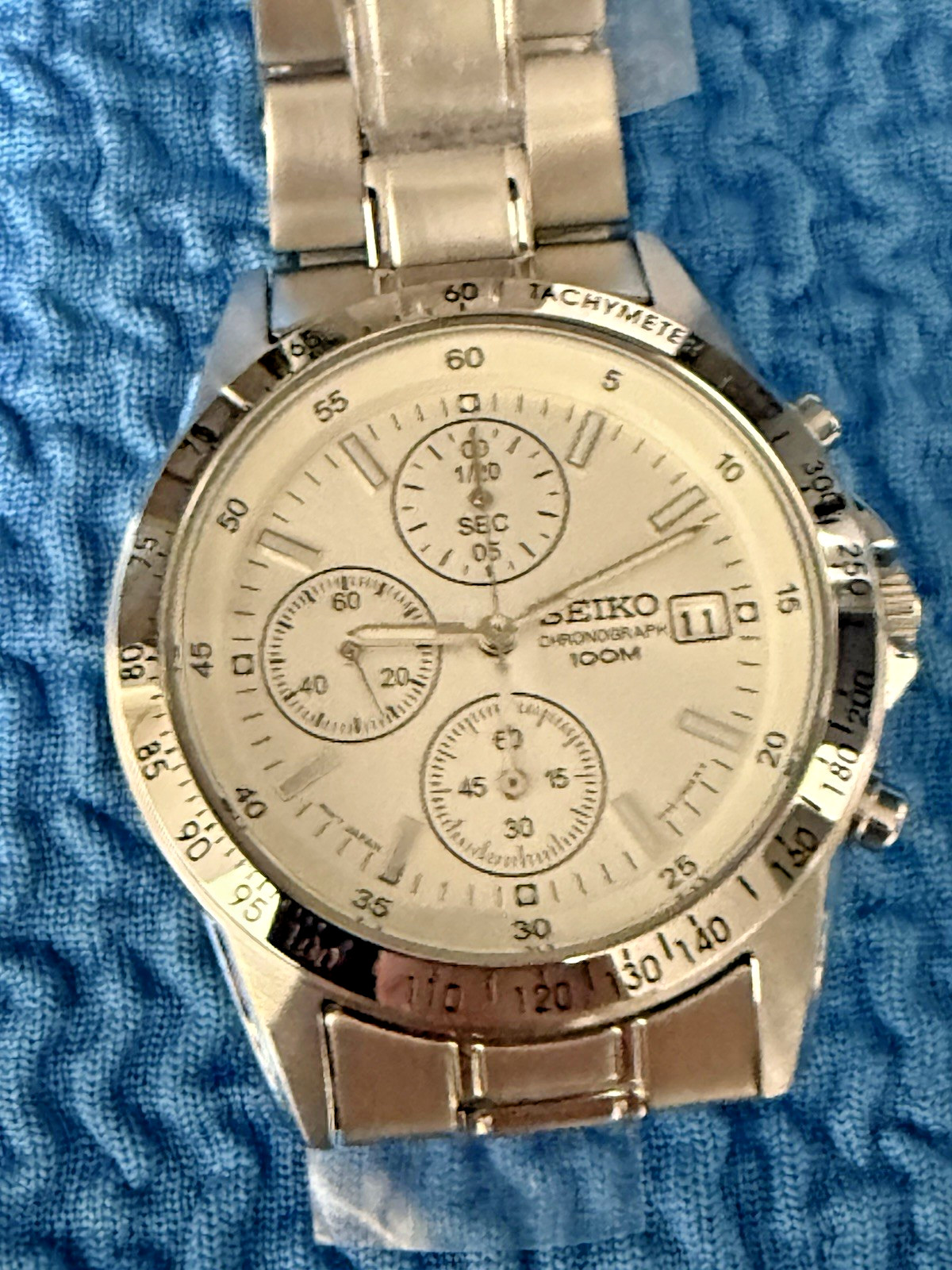 Seiko Spirit Chronograph Watch SBTQ039[US STOCK] Champagne Dial 38.5mm 7T92 NEW
