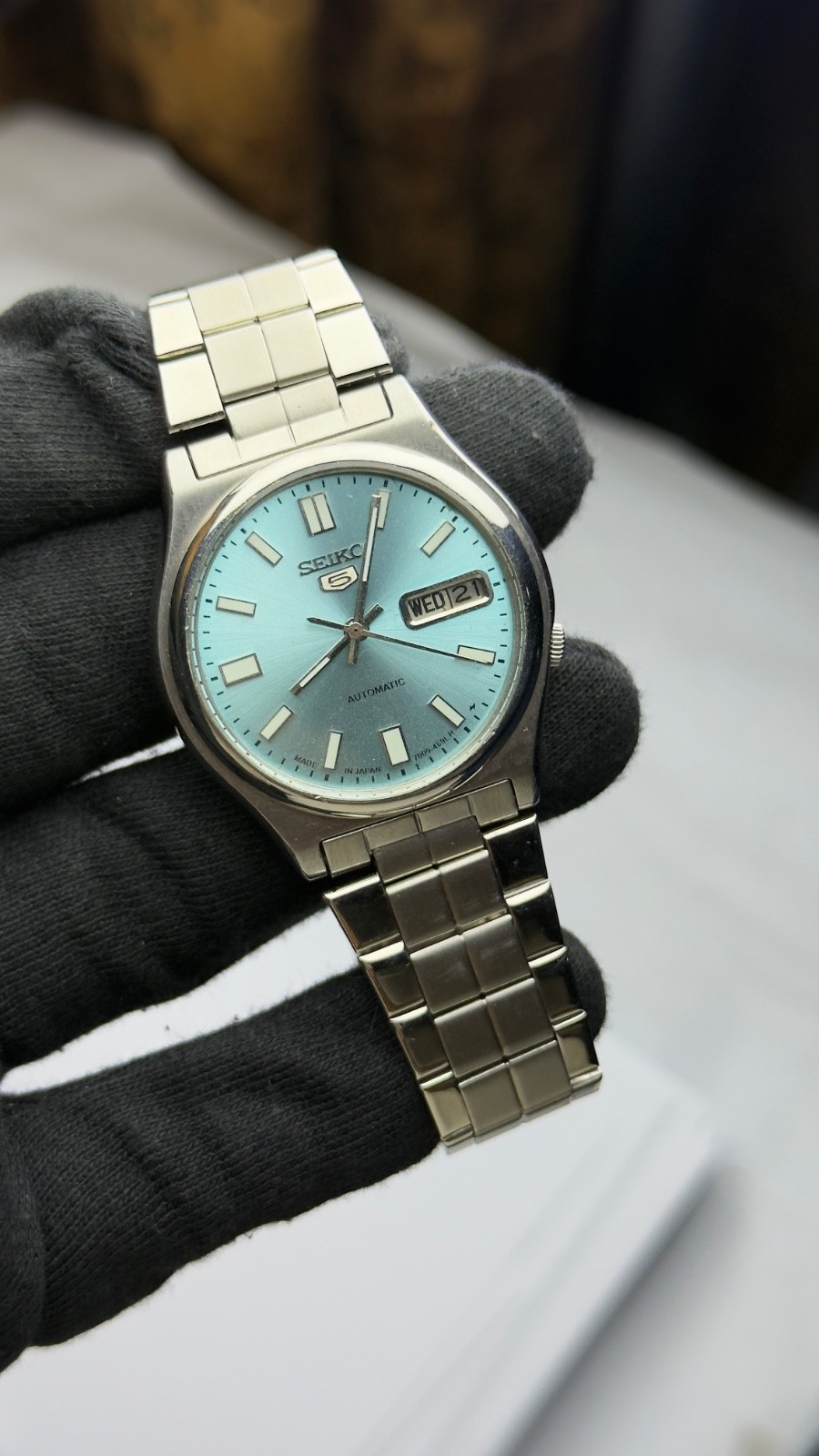 Lot of 4 Vintage Seiko 5 Automatic Day-Date Men’s Japanese Watche 7009