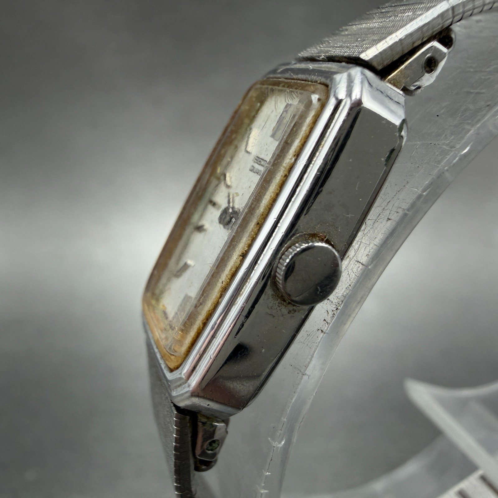 Seiko Watch Women 13mm Silver Dial Silver Tone Rectangle 1320-5779 New Battery7