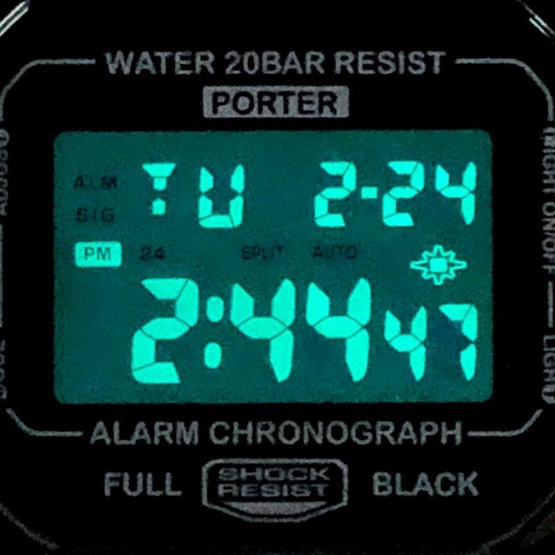 G SHOCK DW 5600VT Porter Collaboration Model Full Black Glossy Finish Limited to