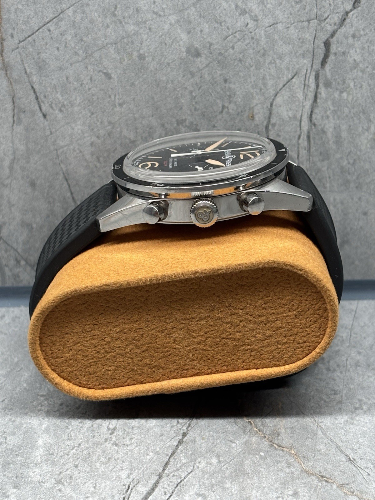 Rare Serviced Bell & Ross Vintage Heritage Sport BR126-94-SP Black Dial 42mm